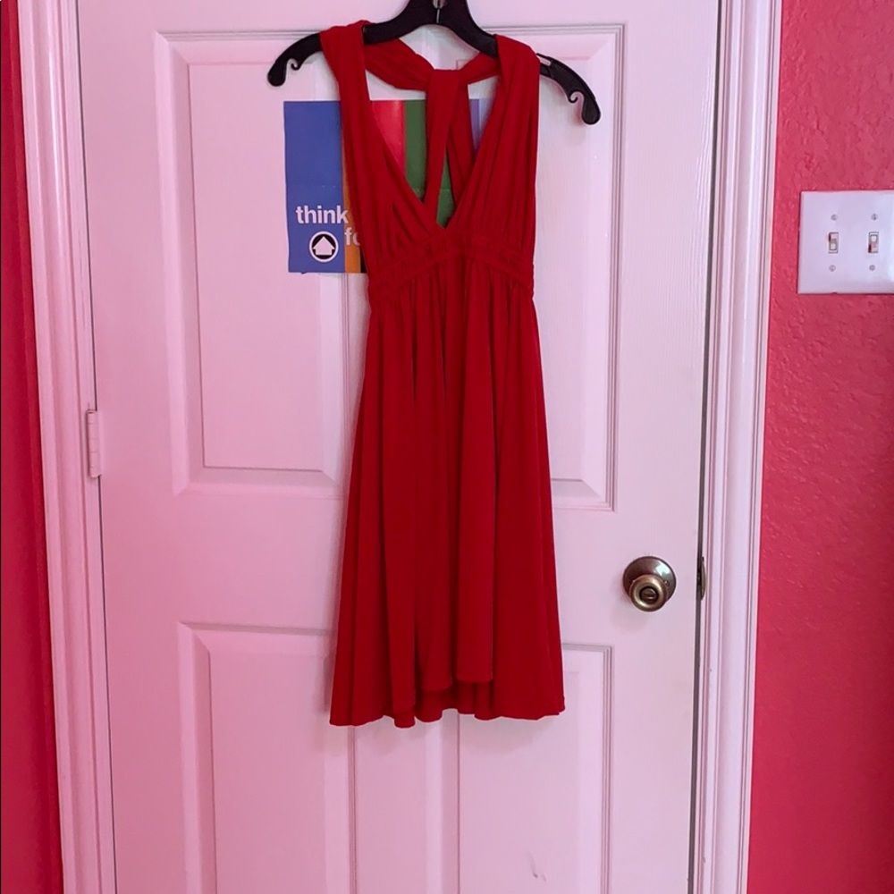 Red mini dress 🥵🥵